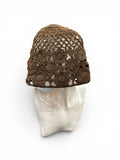 CUFFIETTA crochet, marrone