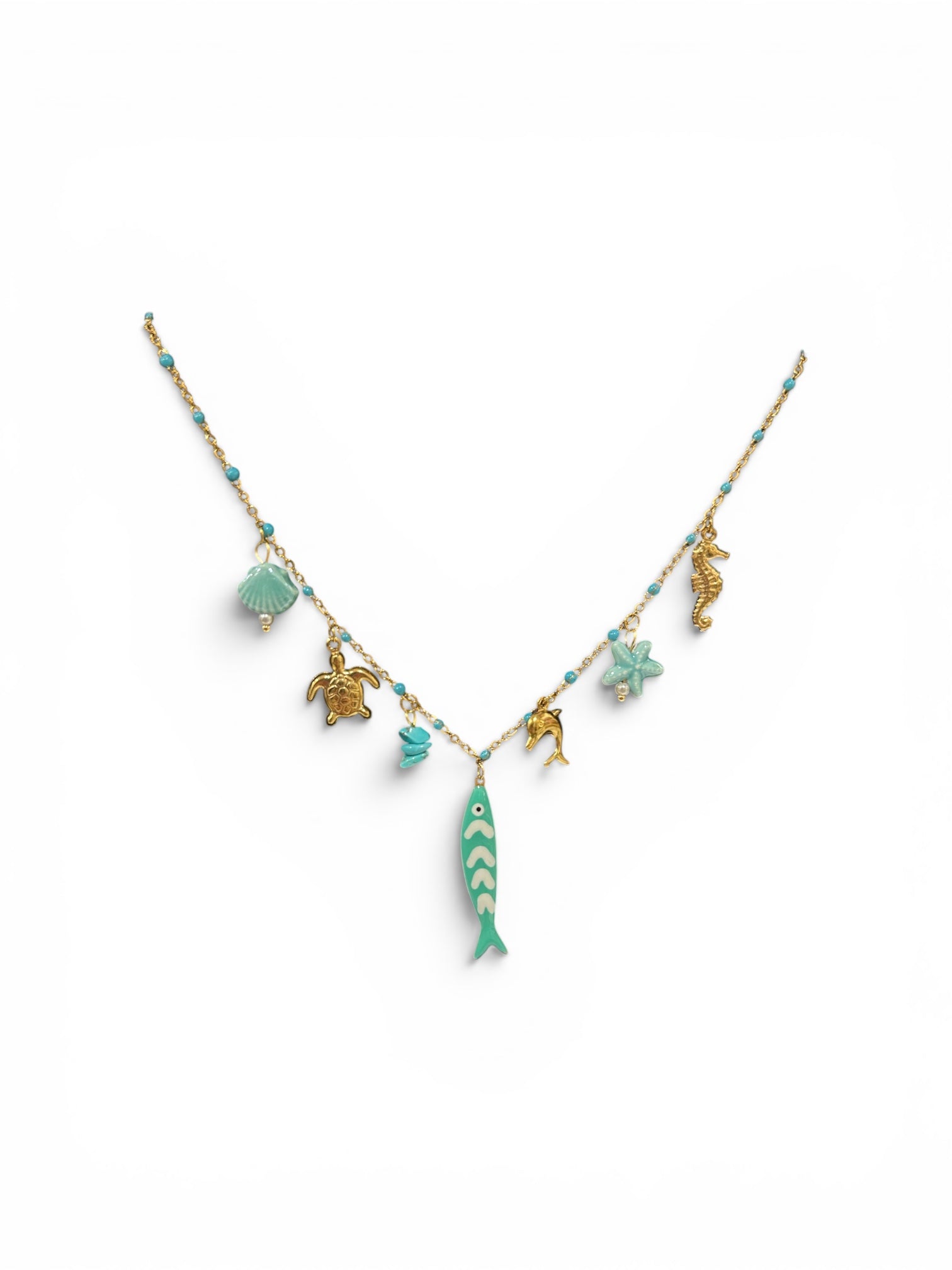 Collana, verde acqua