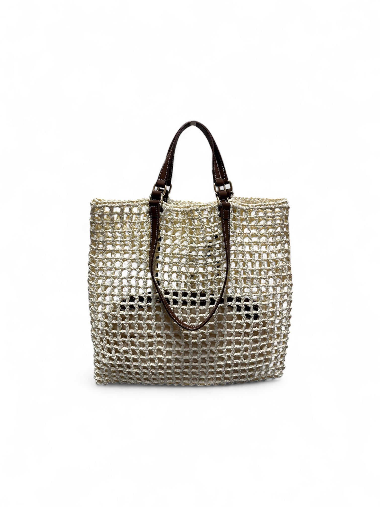 Borsa traforata doppio manico