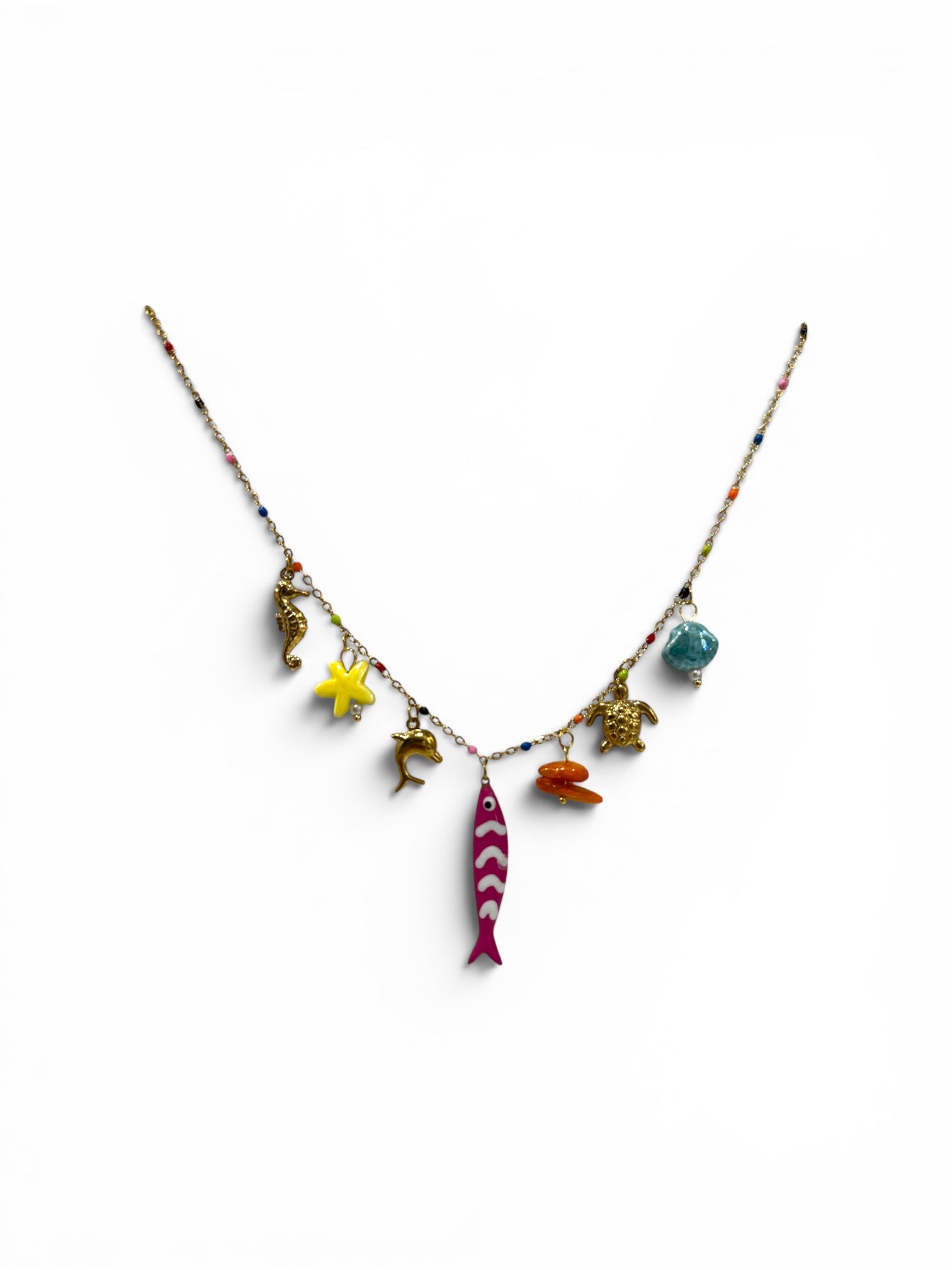 Collana, rosso-multicolor