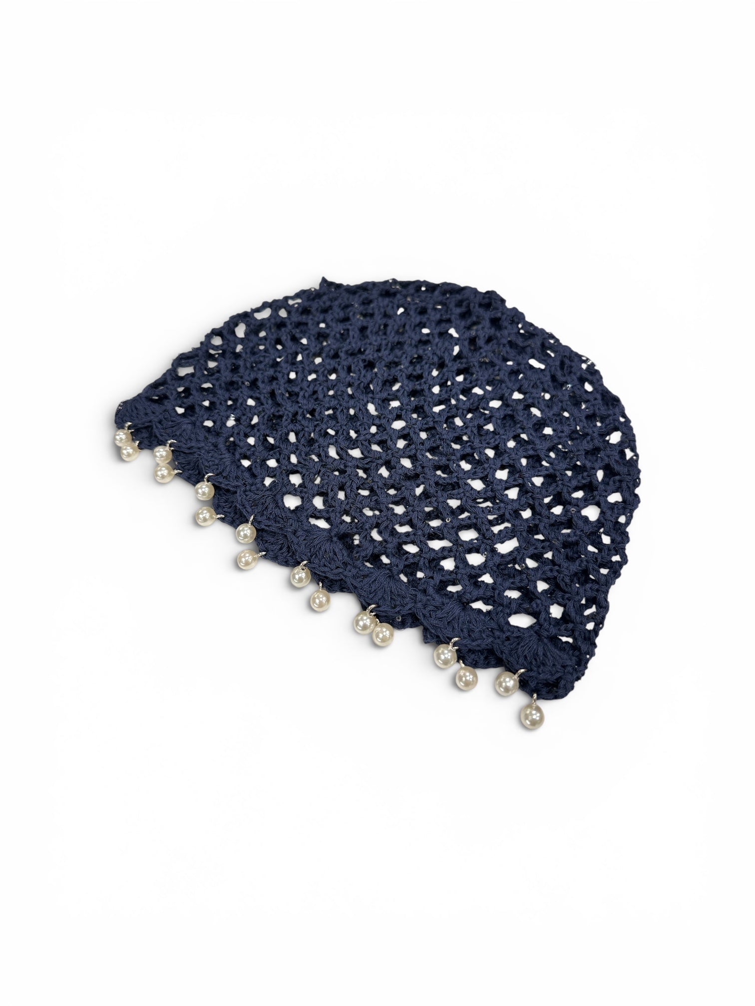 CUFFIETTA crochet, blu