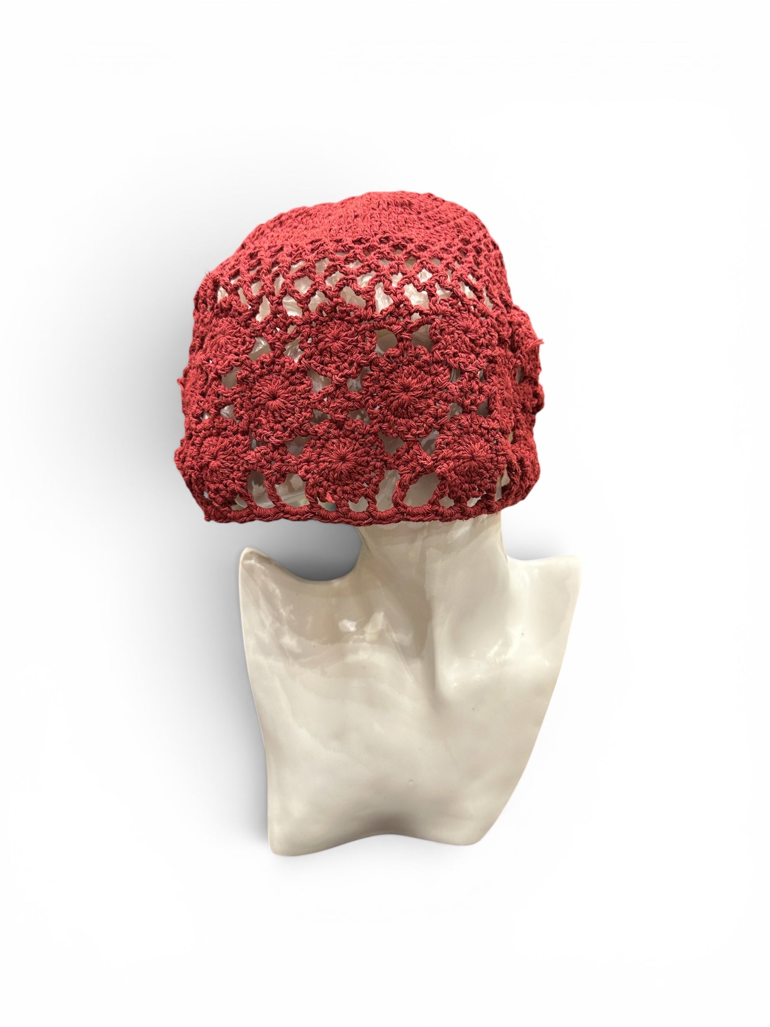 CUFFIETTA crochet, bordeaux